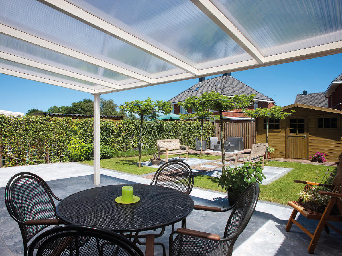 Terrassenüberdachung Trendline in Weiß