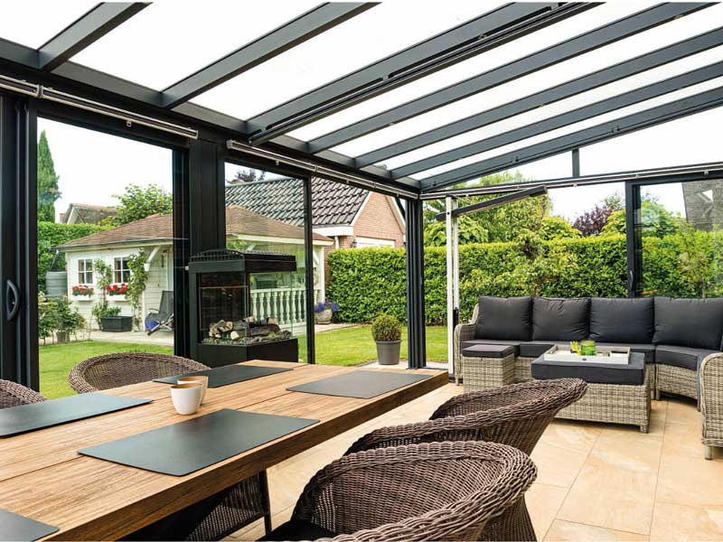 Hochwertige Aluminium-Terrassenüberdachung